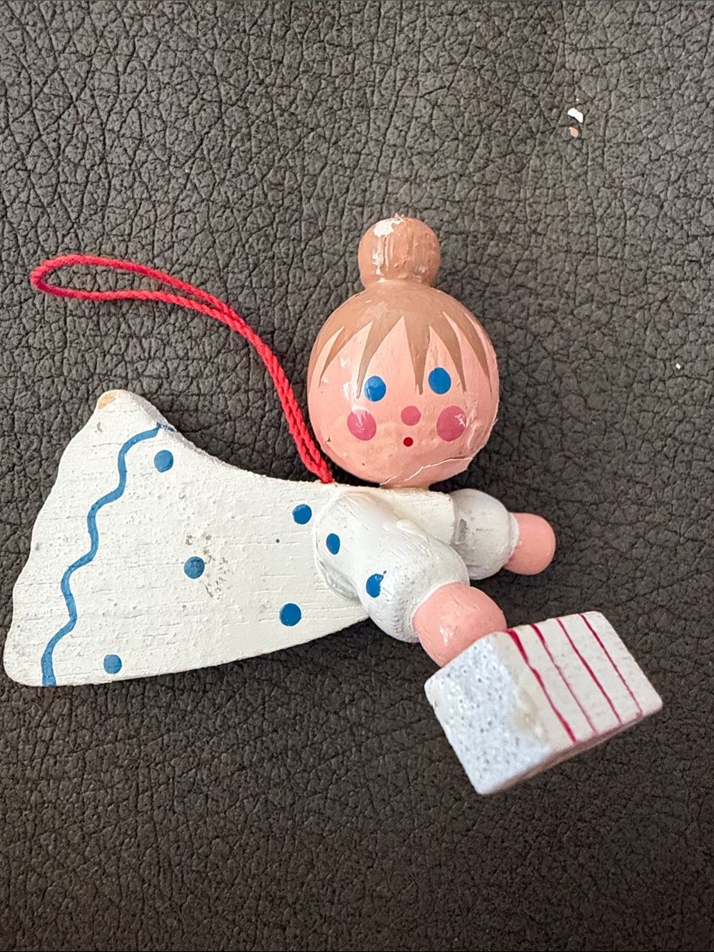 Vintage Wooden Angel Ornament